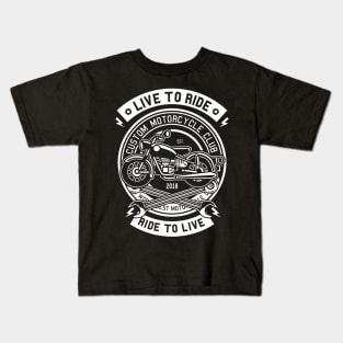 Classic Live To Ride Motorcycle Kids T-Shirt